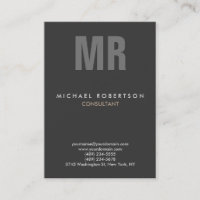 Vertical Quality Grey Monogram Unique