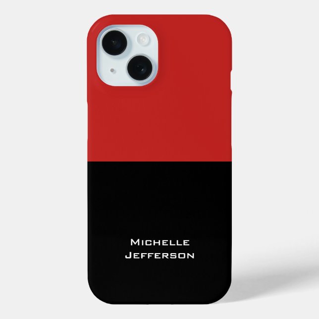 Vertical Red Black Abstract Modern Stylish Trendy Case-Mate iPhone Case (Back)