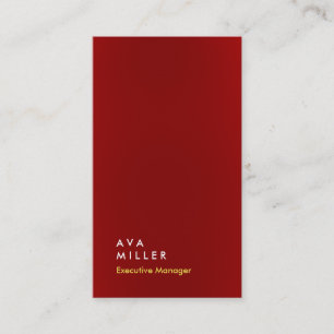 Vertical red colour professional modern simple business card