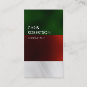 Vertical Red Green Grey Attractive Business Card