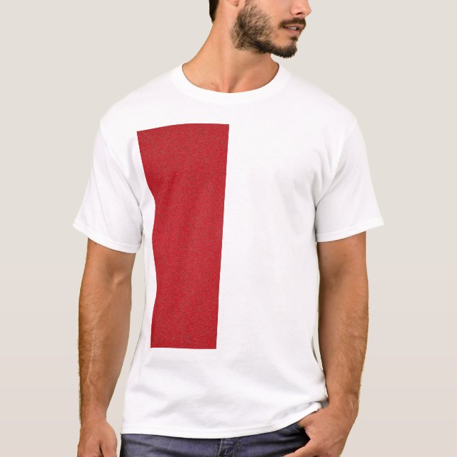 Vertical Red Noise Accent T-Shirt – Customisable (Front)