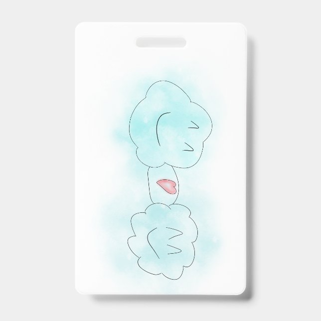 VERTICAL, RETRACTABLE - CLOUD LOVE ID BADGE (Front)