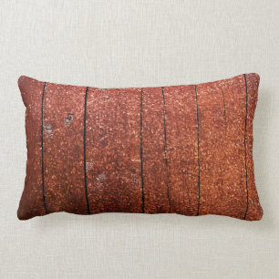 Vertical Rust-Coloured Wood Lumbar Cushion