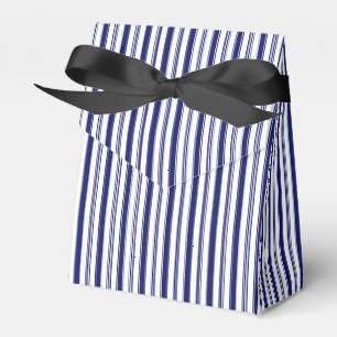 Vertical Sailor Blue and White Stripes Favour Box