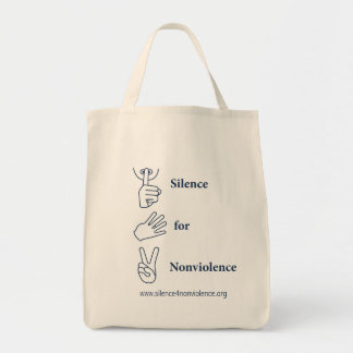 Vertical Silence for Nonviolence Bag