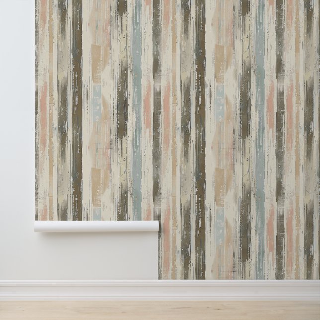 Vertical sketched artistic lines earth colour ink wallpaper (Application)