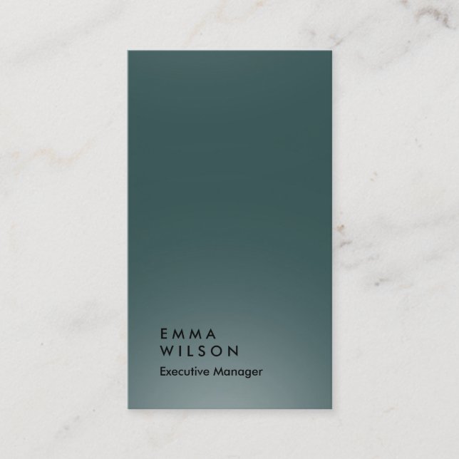 Vertical slate grey professional plain modern business card (Front)