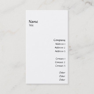 Vertical Smooth 2 Business Card