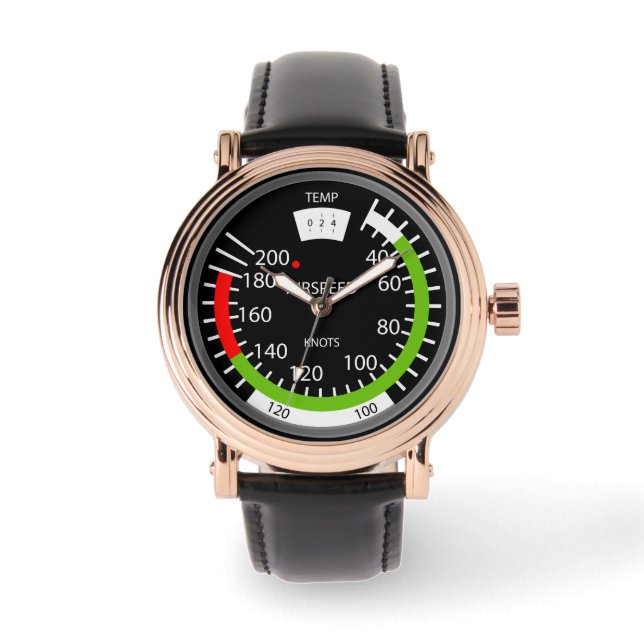 Vertical Speed Indicator Pilot Aviation Geek Watch (Front)