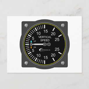 Vertical Speed Indicator Postcard