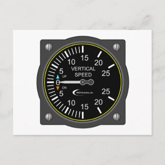 Vertical Speed Indicator Postcard