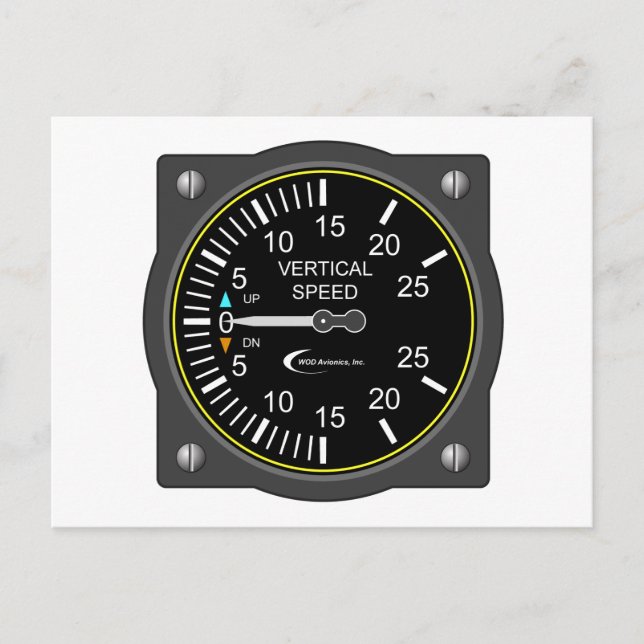Vertical Speed Indicator Postcard (Front)