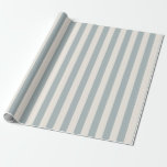 Vertical Stripe Pattern Light Blue-Gray and Cream Wrapping Paper<br><div class="desc">Vertical Stripe Pattern Light Blue-Gray and Cream. Classic,  traditional,  contemporary,  tasteful,  vintage aesthetic stripes in light tones. Elegant lines.</div>