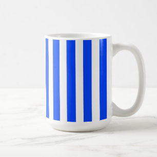 Vertical Stripe Sailor Blue & White Pattern Coffee Mug