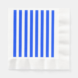 Vertical Stripe Sailor Blue & White Pattern Napkin