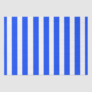 Vertical Stripe Sailor Blue & White Pattern Tissue Paper