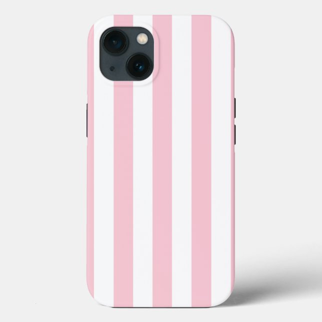 Vertical Stripes Baby Pink And White Striped Case-Mate iPhone Case (Back)