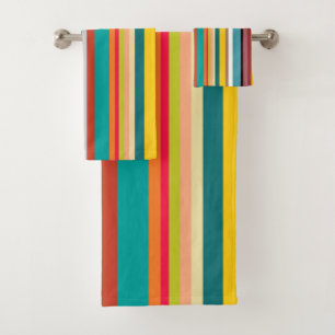 Vertical Stripes Bath Towel Set