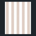 Vertical Stripes Beige And White Striped Poster<br><div class="desc">Vertical Stripes – beige and white striped pattern.</div>