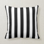 Vertical Stripes Black And White Striped Cushion<br><div class="desc">Vertical Stripes – black and white striped pattern.</div>