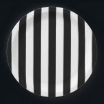 Vertical Stripes Black And White Striped Paper Plate<br><div class="desc">Vertical Stripes – black and white striped pattern.</div>
