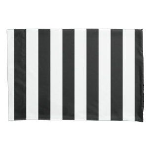 Vertical Stripes Black And White Striped Pillowcase
