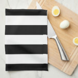 Vertical Stripes Black And White Striped Tea Towel<br><div class="desc">Vertical Stripes – black and white striped pattern.</div>