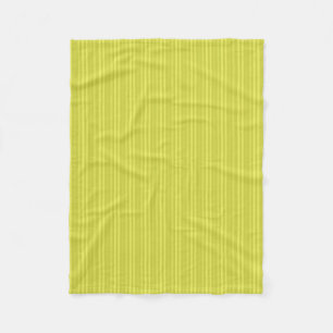 Vertical Stripes Chartreuse Yellow Green Fleece Blanket