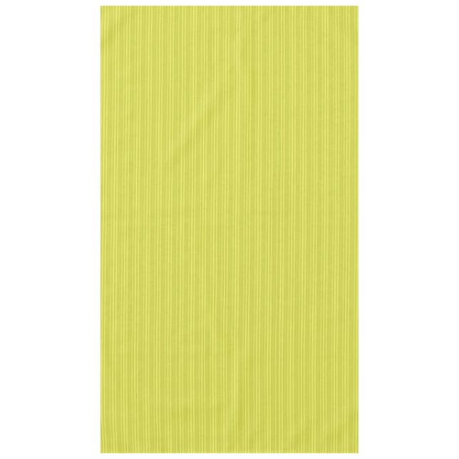 Vertical Stripes Chartreuse Yellow Green Tablecloth (Front)