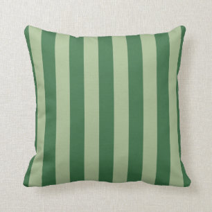 Vertical Stripes Forest Green Striped Cushion