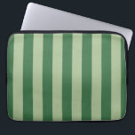 Vertical Stripes Forest Green Striped Laptop Sleeve<br><div class="desc">Vertical Stripes – green and sage green striped pattern.</div>