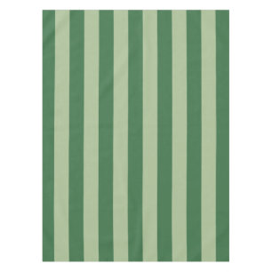 Vertical Stripes Forest Green Striped Tablecloth