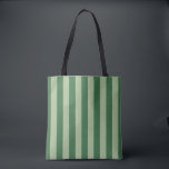 Vertical Stripes Forest Green Striped Tote Bag<br><div class="desc">Vertical Stripes – green and sage green striped pattern.</div>