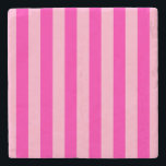 Vertical Stripes Hot Pink Stone Coaster<br><div class="desc">Vertical Stripes – pink and hot pink.</div>
