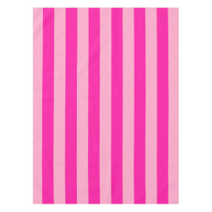 Vertical Stripes Hot Pink Tablecloth