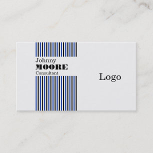 Vertical stripes lines modern minimal business card