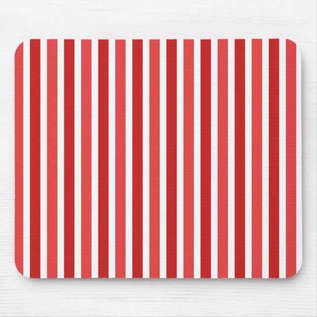Vertical Stripes Mousepad, Red Mouse Pad (Front)