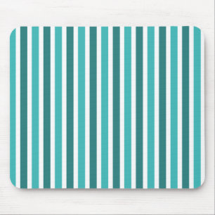 Vertical Stripes Mousepad, Turquoise Mouse Pad