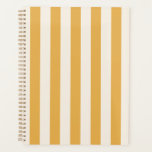 Vertical Stripes Mustard Yellow And White Striped Planner<br><div class="desc">Vertical Stripes – mustard yellow And cream white striped pattern.</div>