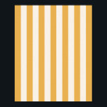Vertical Stripes Mustard Yellow And White Striped Poster<br><div class="desc">Vertical Stripes – mustard yellow And cream white striped pattern.</div>