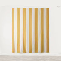 Vertical Stripes Mustard Yellow And White Striped