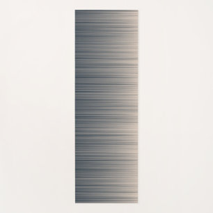 Vertical Stripes of Slate and Cream Yoga Mat
