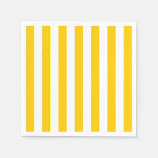Vertical Stripes Yellow And White Striped Napkin