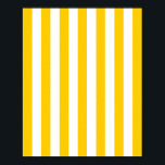 Vertical Stripes Yellow And White Striped Poster<br><div class="desc">Vertical Stripes – yellow and white preppy striped pattern.</div>
