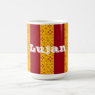Vertical Stripes Zia Sun Red Yellow New Mexico  Coffee Mug