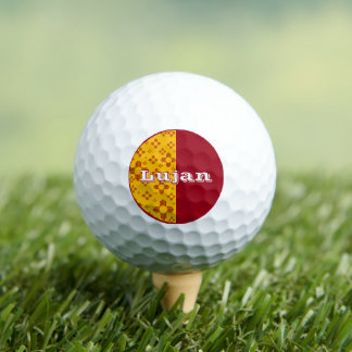 Vertical Stripes Zia Sun Red Yellow New Mexico  Golf Balls