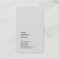 Vertical Stylish Professional Minimalist Grey