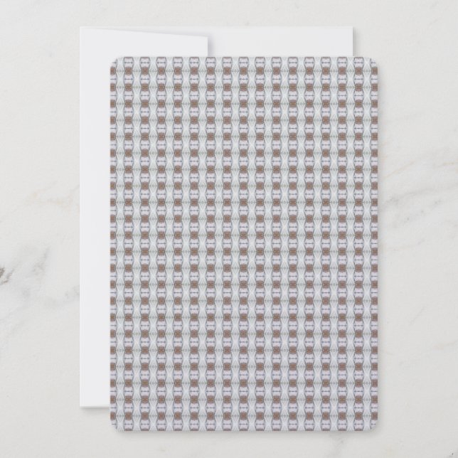 Vertical Tan Chain Blue Diamond Blank Card (Front)