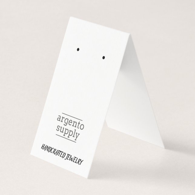 Vertical Tent Earring Card With Image At Bottom (Front)