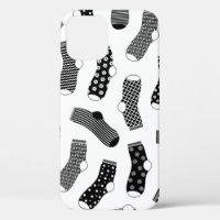 Vertical texture of striped and polka dot socks. B